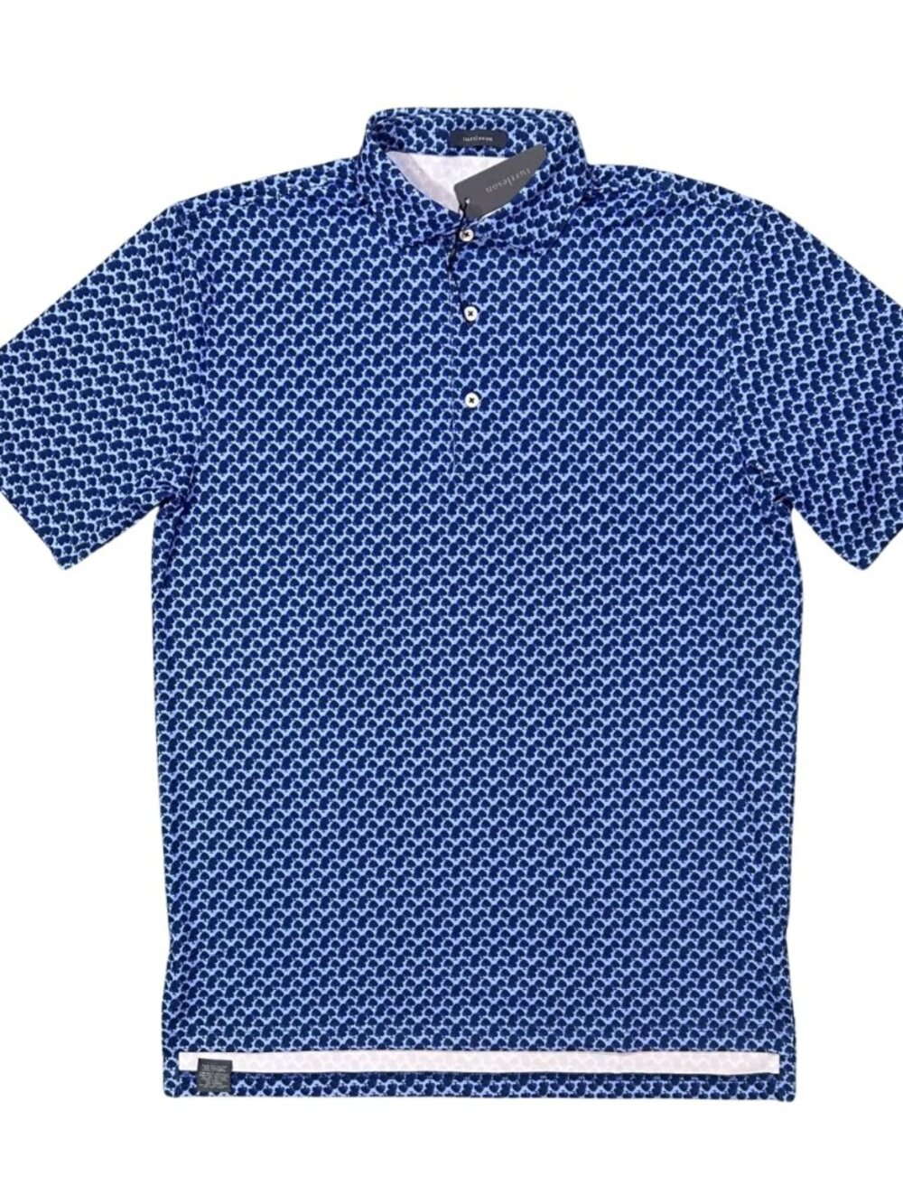 Turtleson Luxe Blue / Navy Forest Performance Polo Golf Shirt MF23K11